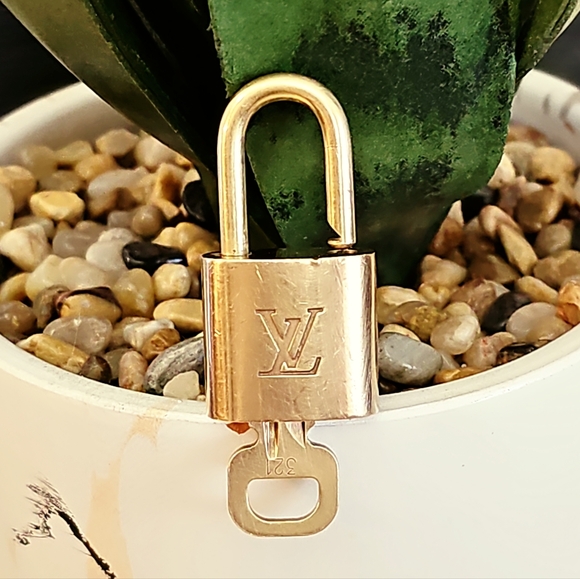 Authentic Gold Louis  Vuitton  Padlock with Key - Picture 1 of 8